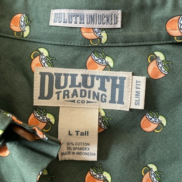 Men’s button down Moscow mule Duluth untucked slim fit button down size L tall - Picture 2 of 6